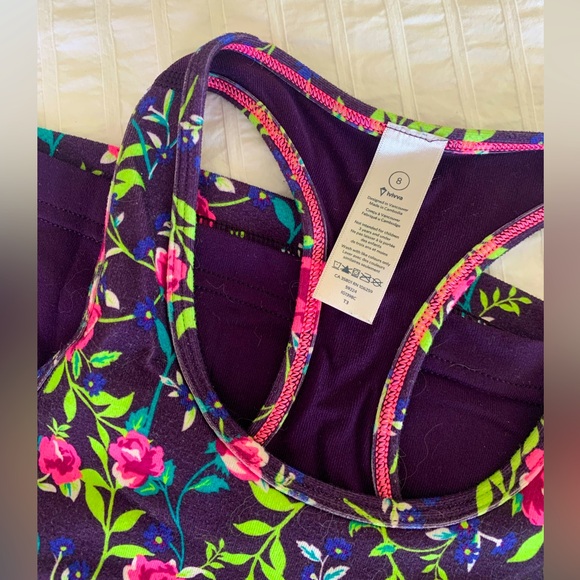 Ivivva rose print tank top sz 8 girls - Picture 2 of 4